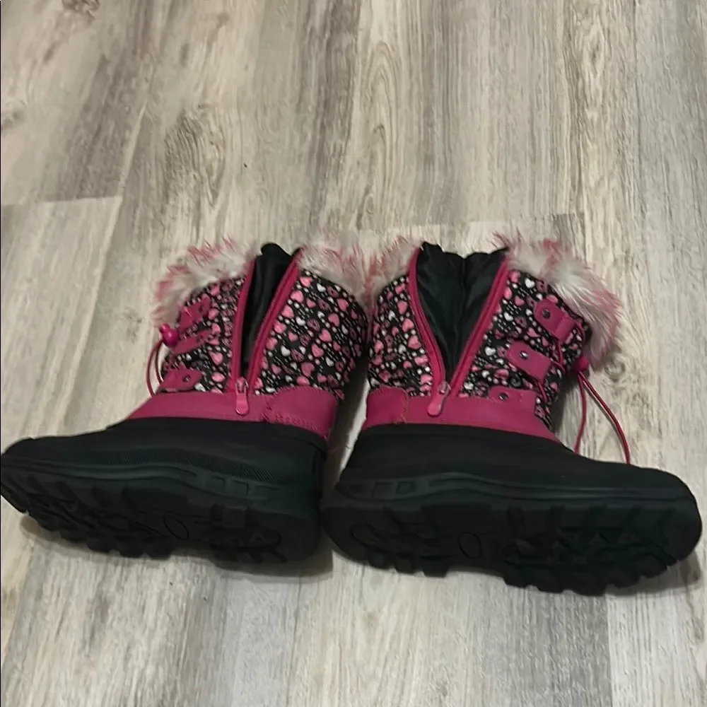 Dream Pairs Pink and Black Kids Boots